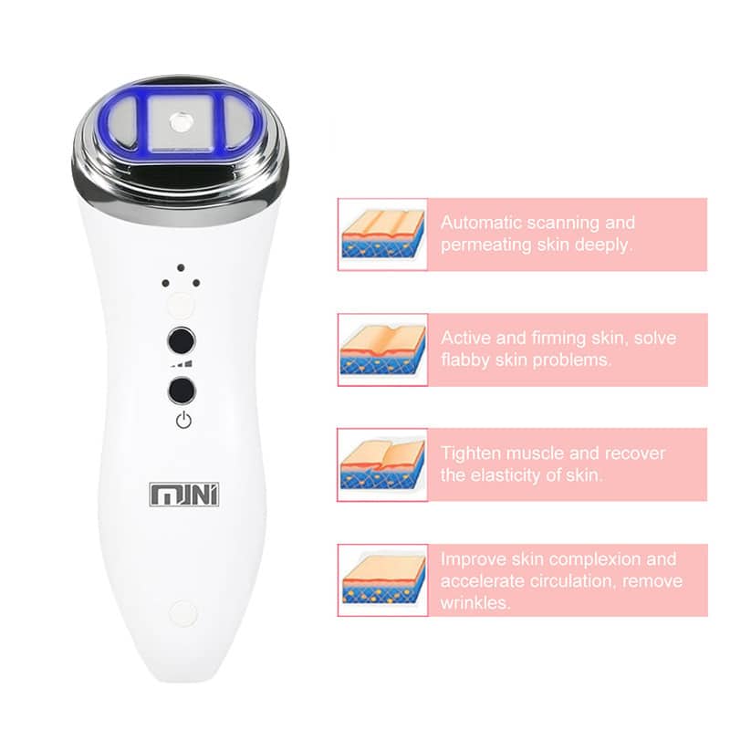 Home Use Mini HIFU Ultrasonic Knife LED Light Face Lifting Machine EMS Sculpting Facial Massager Skin Tightening RF Beauty Device插图2