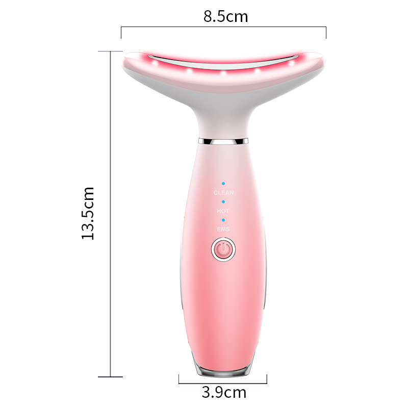 LED Vibrating Face & Neck Lifting Massager Heat EMS Light Therapy Wrinkle Remover Skin Tightening Neck Beauty Device插图13