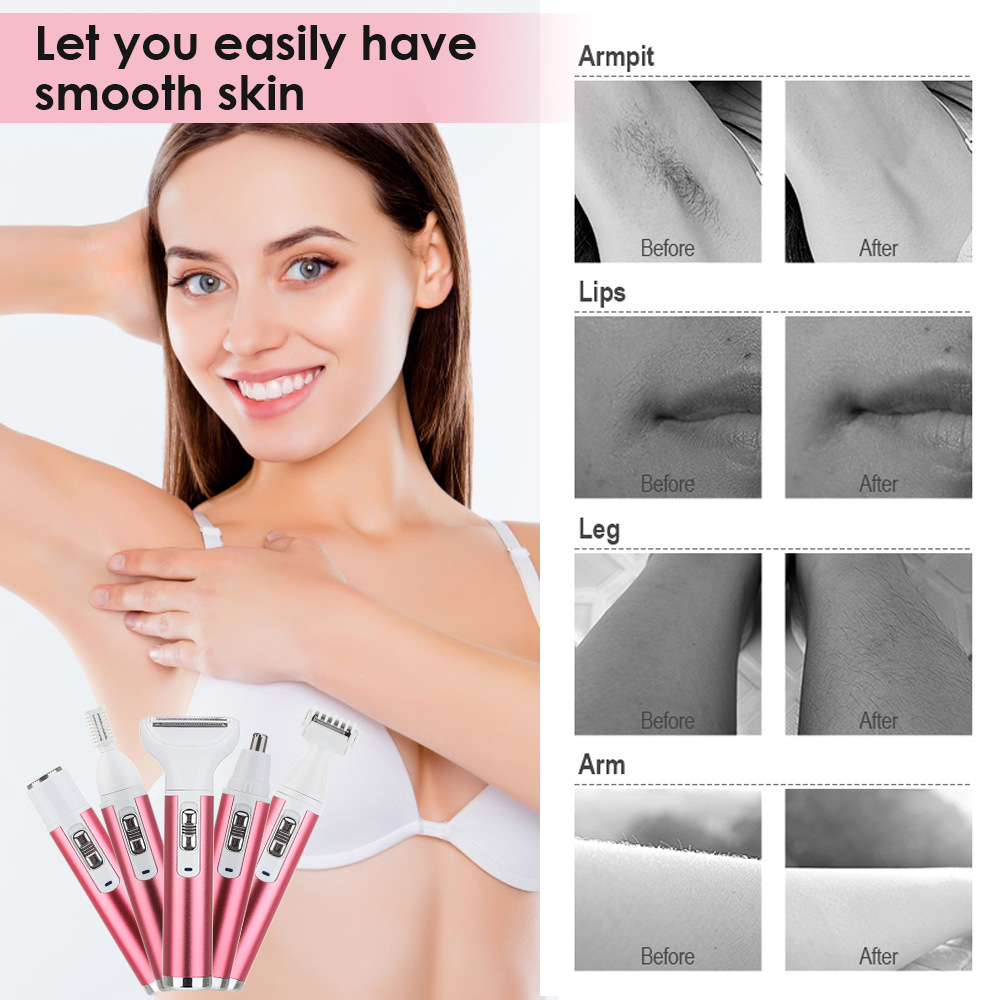 Multifunctional 5 in 1 Shaving & Hair Remover Device Lamp Electric Body Trimming Set Skin Hair Removal Appliances插图2