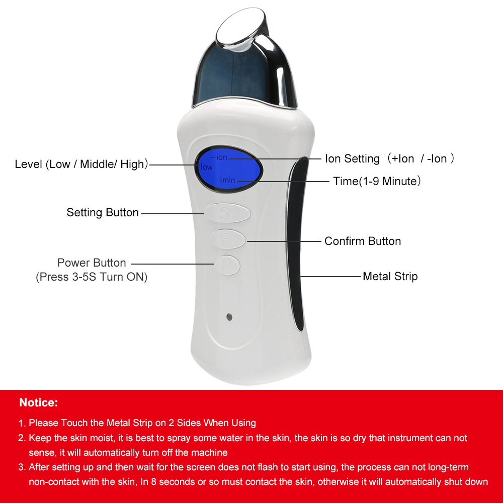 Bio Rechargeable USB Multi-function Beauty Equipment Micro Current Face Lift Beauty Device Galvanic Spa Machine插图1