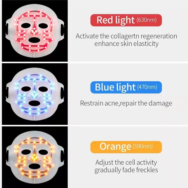 3&7 Color Portable Rechargeable Electric Photon Therapy PDT Facial Masks Light Skin Beauty Silicon Led Face Mask插图1