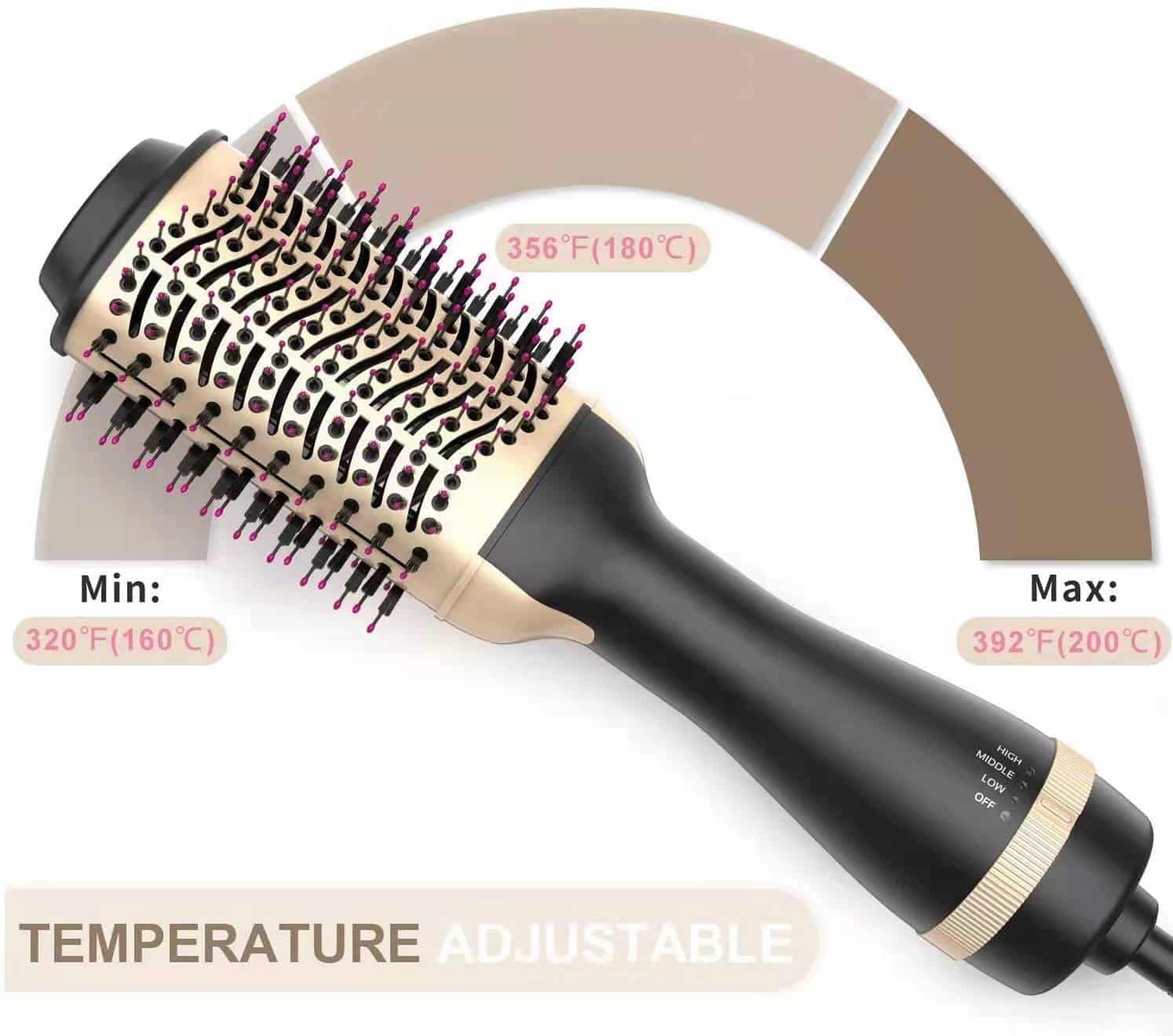 Professional One Step Dryer Volumizer Hot Air Brush Hair Dryer Brush Salon Negative Ion Ceramic Electric Blow Dryer插图9