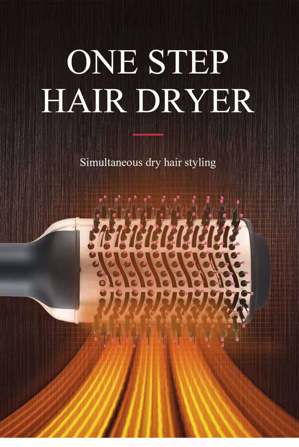 Professional One Step Dryer Volumizer Hot Air Brush Hair Dryer Brush Salon Negative Ion Ceramic Electric Blow Dryer插图7