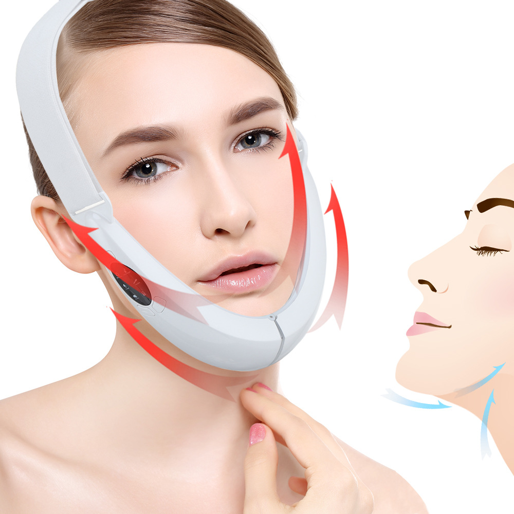 LED Face Lift Device Thin Chin Slimming Tape EMS Beauty V Shape Microcurrent Face Lifting Machine Belt Facial Massager插图1