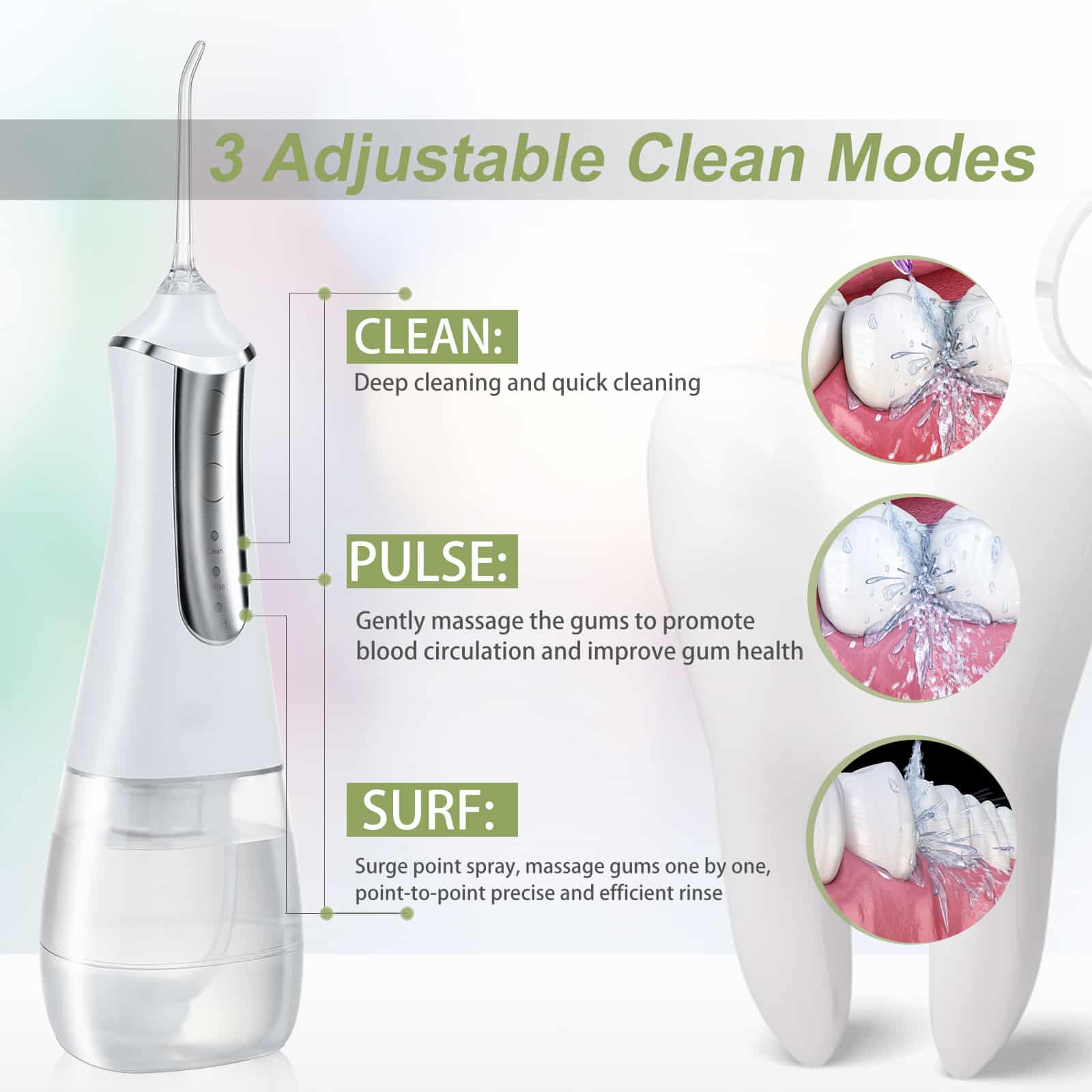 5 in 1 Toothpick Dental Scaler Electric Ultrasonic Waterproof Wireless Water Flosser Teeth Cleaning Custom Water Flosser插图1