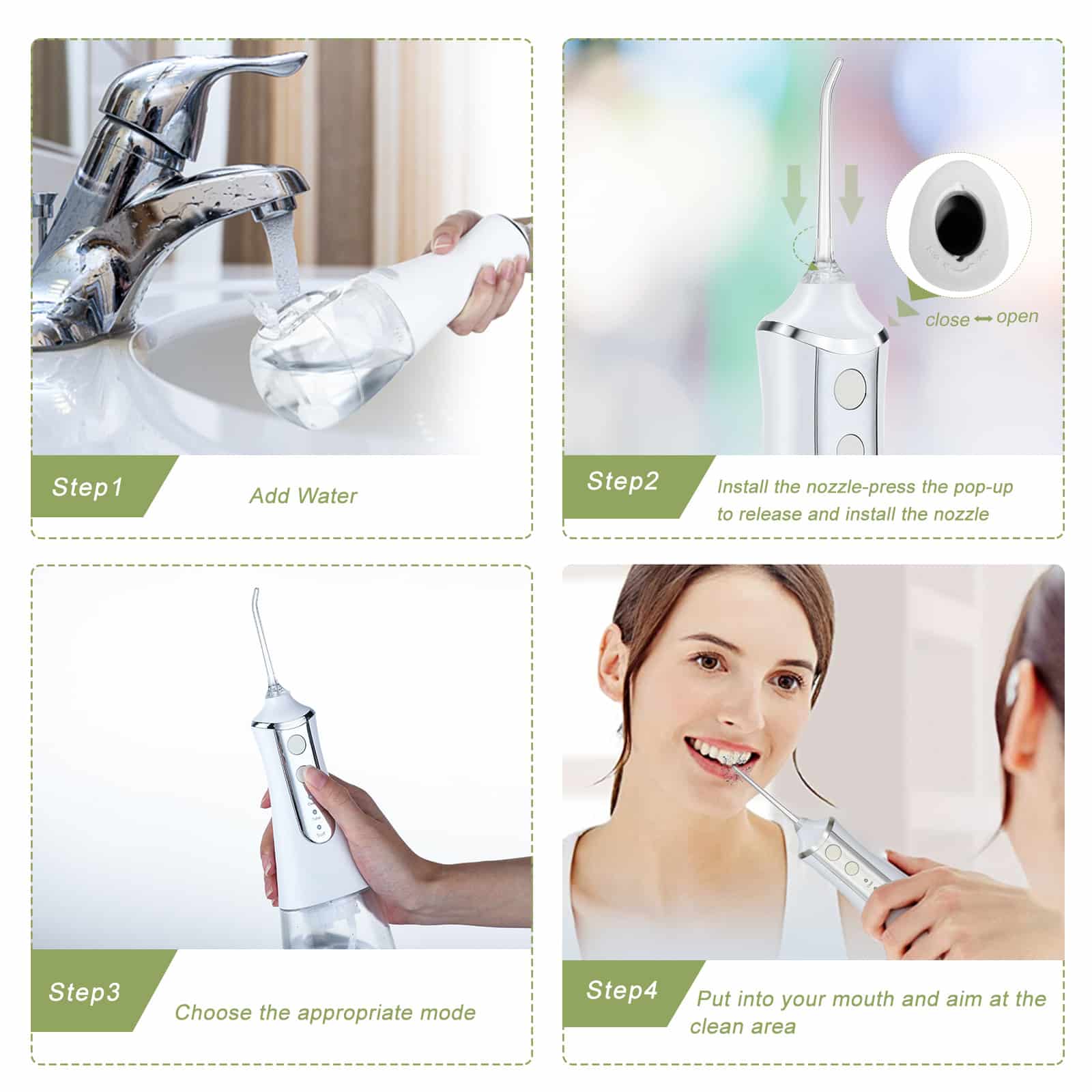 5 in 1 Home Portable Scaler Electric Ultrasonic Waterproof Cordless Flosser Clean Teeth Customized Flosser插图6