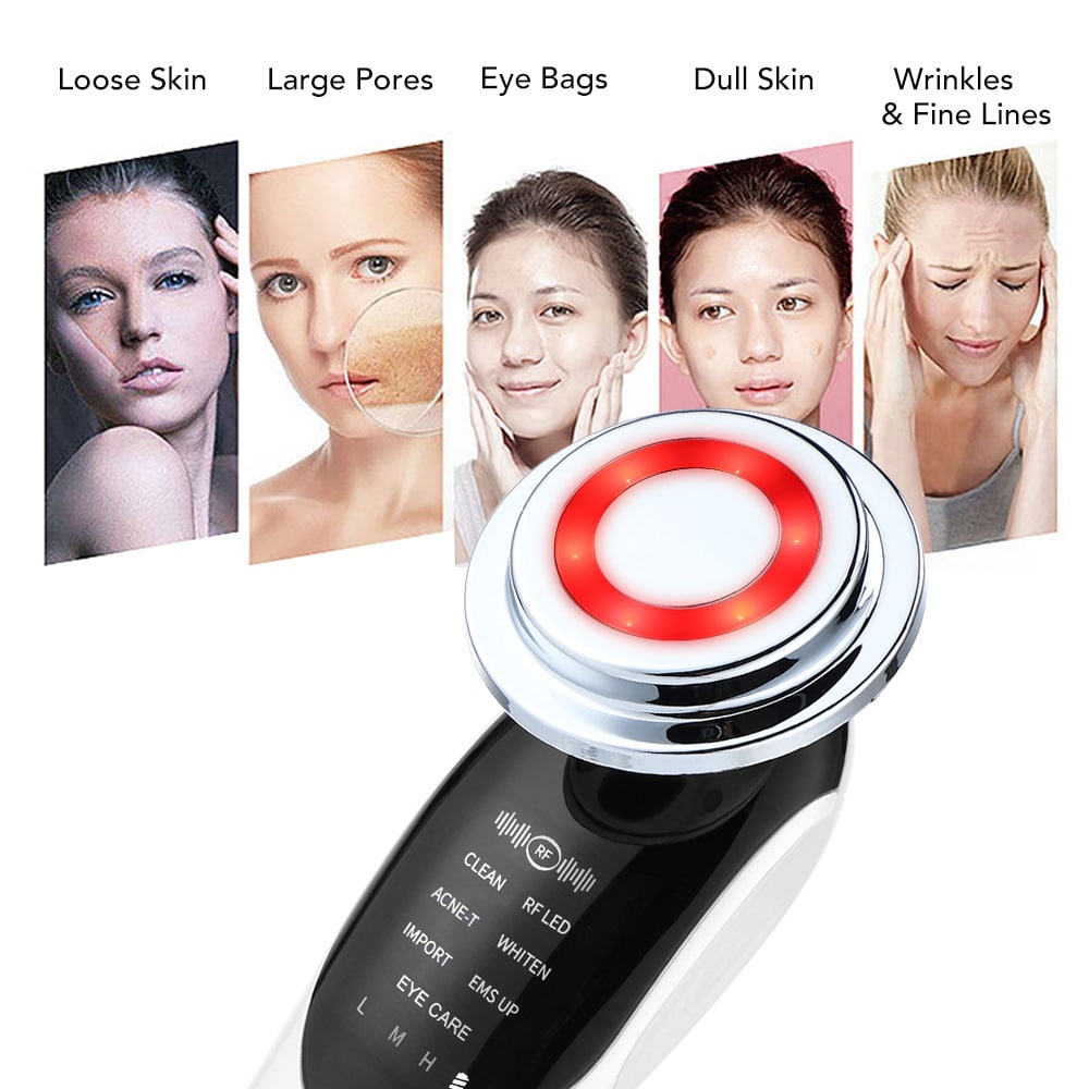 OEM 7 IN 1 Facial Beauty Light Wrinkle Remover Massager Face Lift Skin Rejuvenation Equipment EMS Slimming Machine插图6