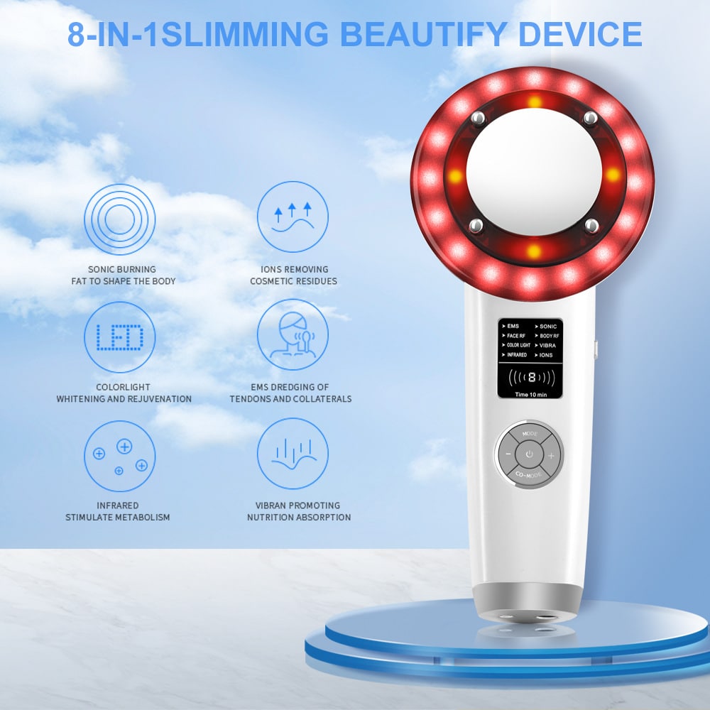 OEM 8 in 1 Ultrasonic Cavitation Weight Loss Light Technology Skin Tightening Face Lift RF Beauty Body Slimming Machine插图3