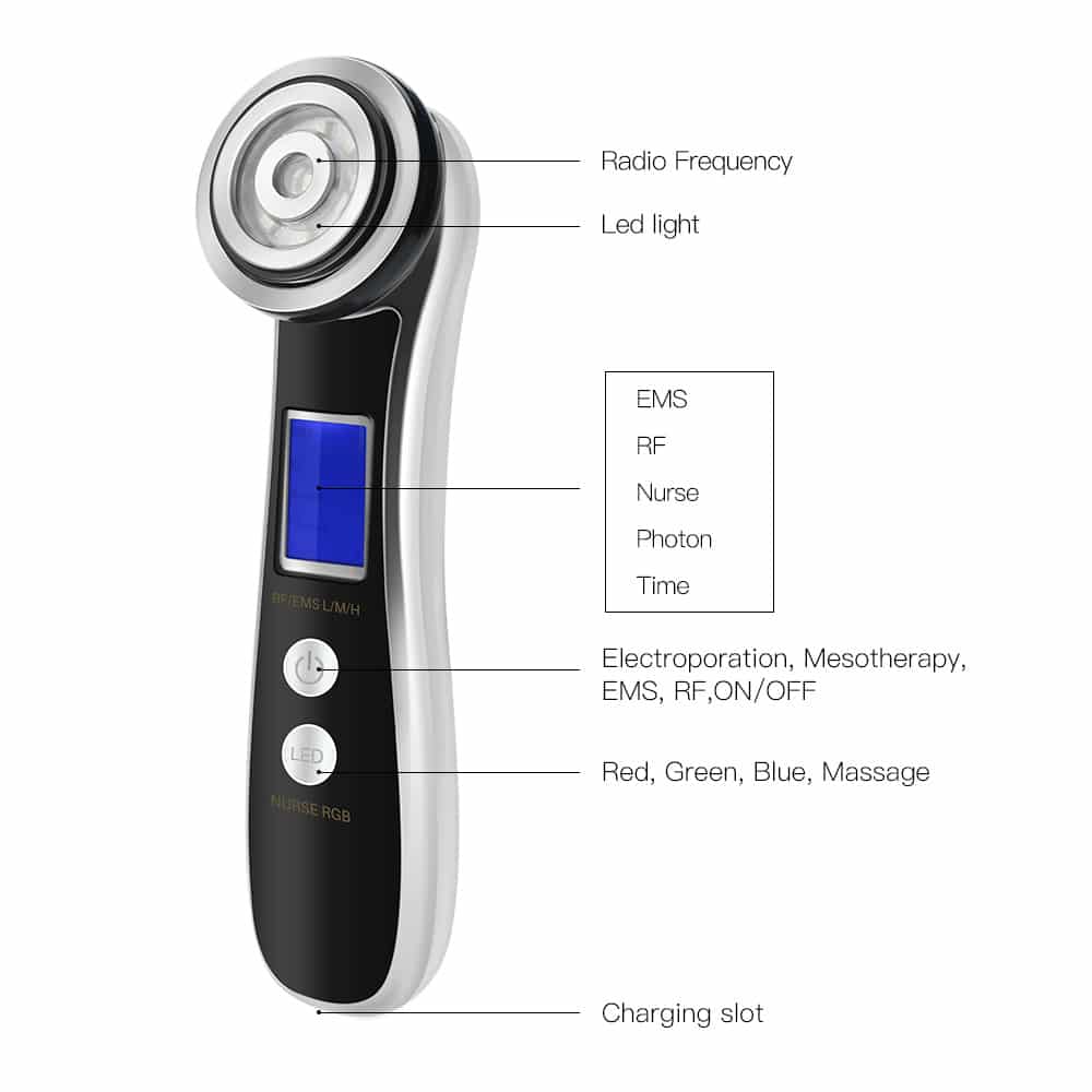 Anti Age Ems Photon Microcurrent Face Rf Portable Lift Hot And Cold Beauty Device插图6