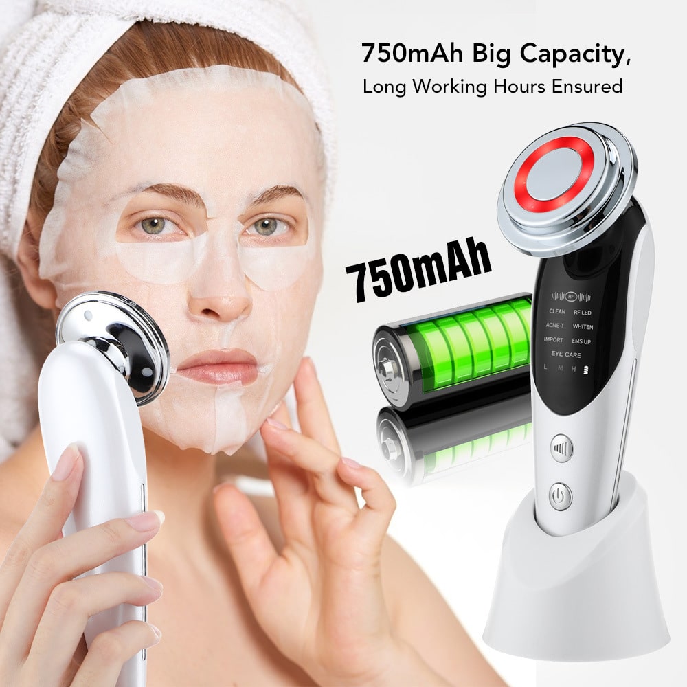 OEM 7 IN 1 Facial Beauty Light Wrinkle Remover Massager Face Lift Skin Rejuvenation Equipment EMS Slimming Machine插图7