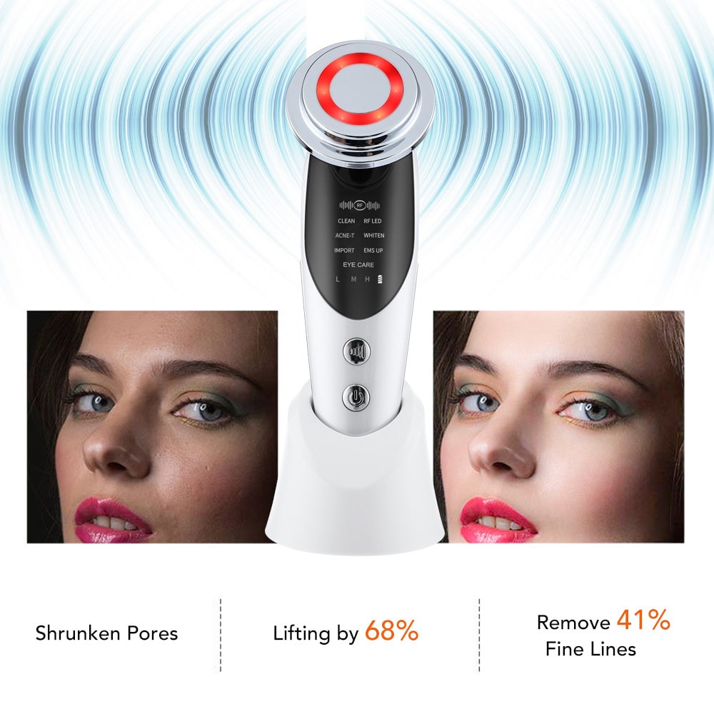 OEM 7 IN 1 Facial Beauty Light Wrinkle Remover Massager Face Lift Skin Rejuvenation Equipment EMS Slimming Machine插图8