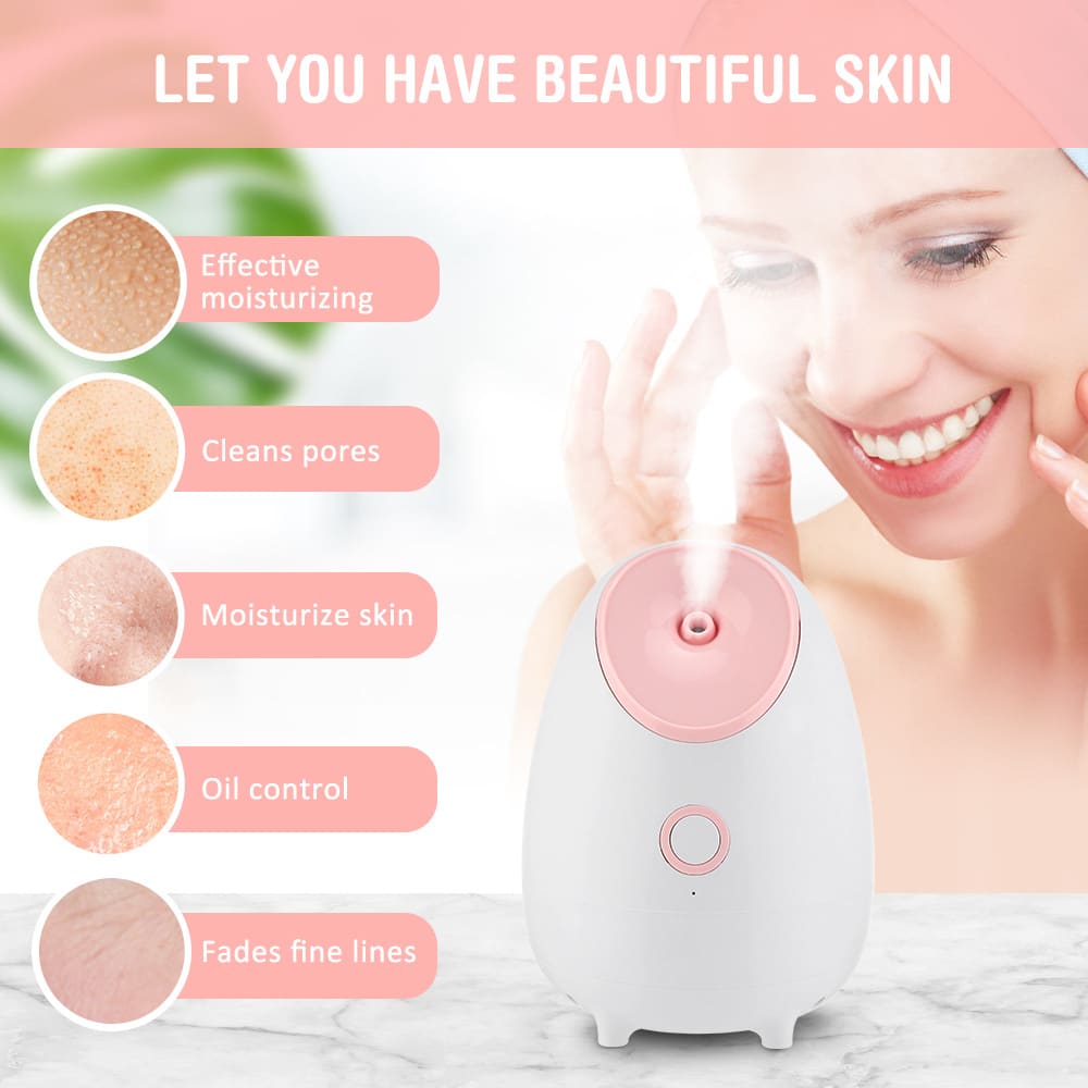 Skin Rejuvenation Heating Facial Moisturizing Fruits and Vegetables Beauty Ionic Facial Spray Nano Mist Face Steamer插图1