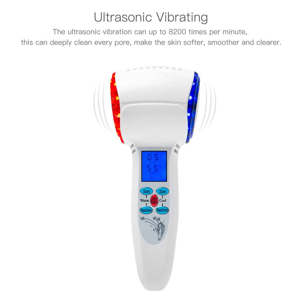Face Care Device Hot Cold Hammer Cryotherapy Blue Photon Acne Treatment Lifting Rejuvenation Facial Machine Skin Beauty Massager插图