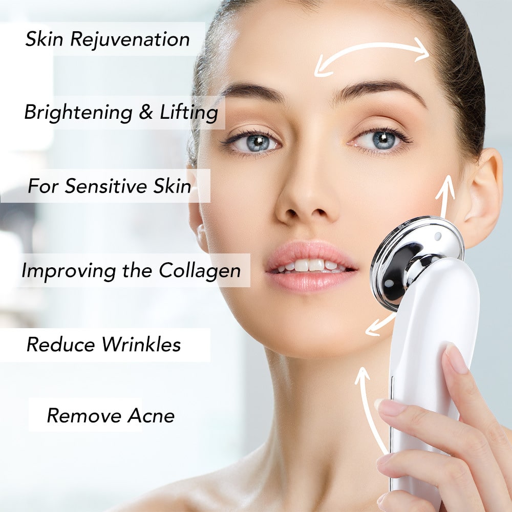 OEM 7 IN 1 Facial Beauty Light Wrinkle Remover Massager Face Lift Skin Rejuvenation Equipment EMS Slimming Machine插图1