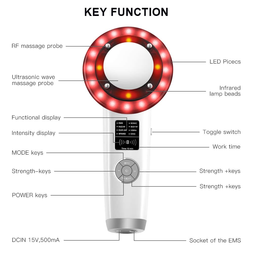 OEM 8 in 1 Ultrasonic Cavitation Weight Loss Light Technology Skin Tightening Face Lift RF Beauty Body Slimming Machine插图2