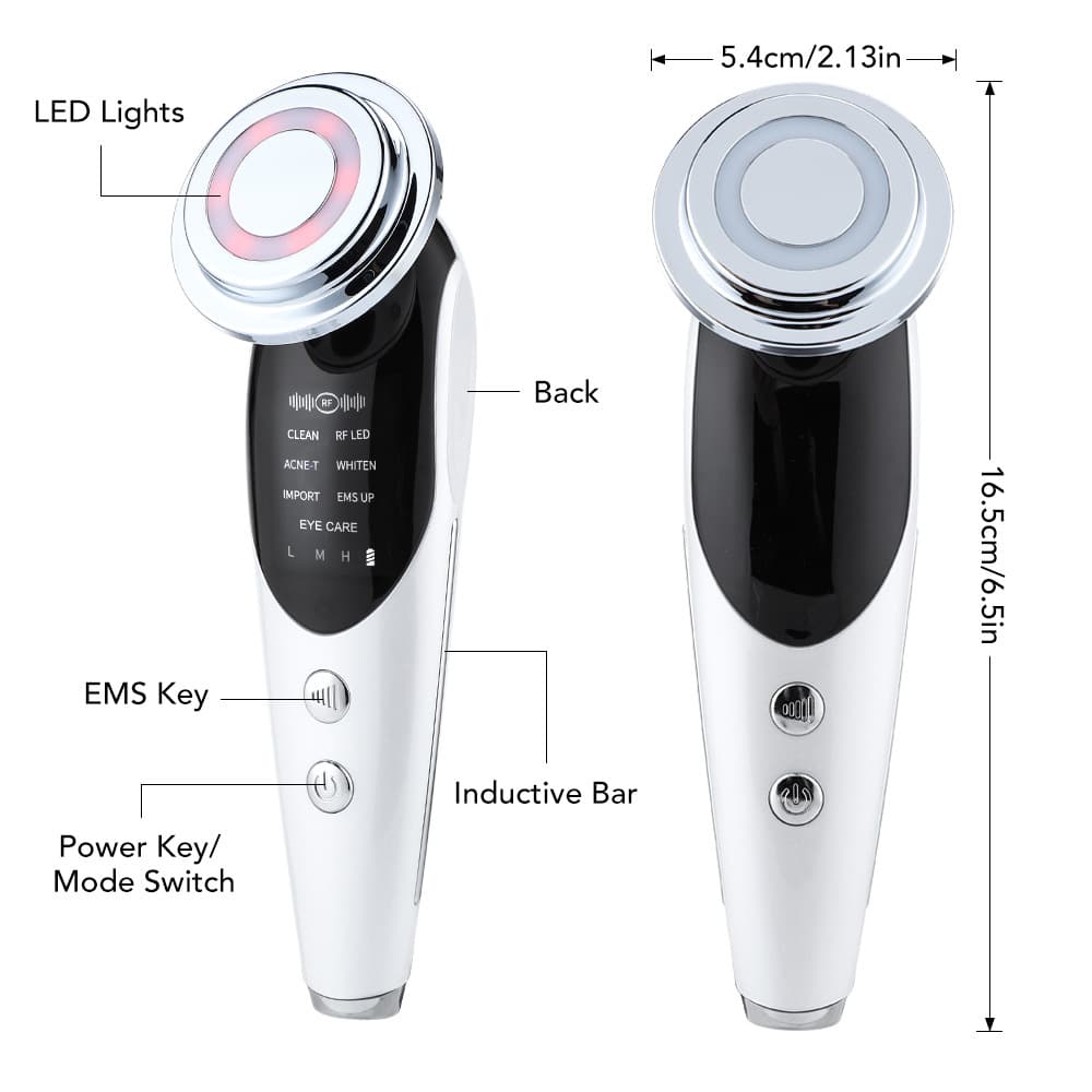 OEM 7 IN 1 Facial Beauty Light Wrinkle Remover Massager Face Lift Skin Rejuvenation Equipment EMS Slimming Machine插图3