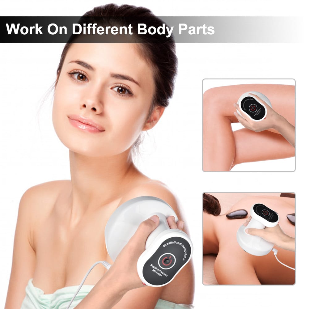 USB Charge Electric Guasha Tool Heating Energy Air Pressure Gravitational Set Body Massager Therapy Cupping Machine插图3