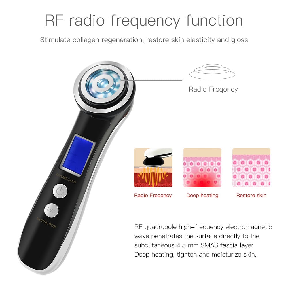 Anti Age Ems Photon Microcurrent Face Rf Portable Lift Hot And Cold Beauty Device插图2