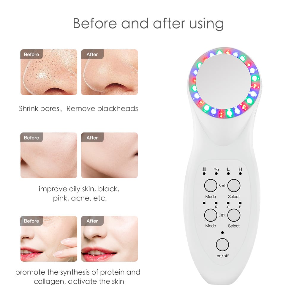 7 IN 1 Ultrasonic Skin Rejuvenation Beauty Instrument Facial Lift IPL LED Photon Light Weight Loss Body Slimming Machine插图2