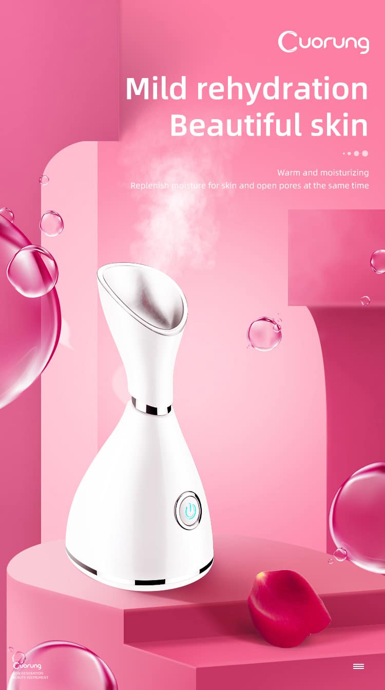 Electric Beauty Home Use Humidifier Hot Selling Amazon Spray Spa Nano Mist Face Steamers Custom Ionic Facial Steamer插图