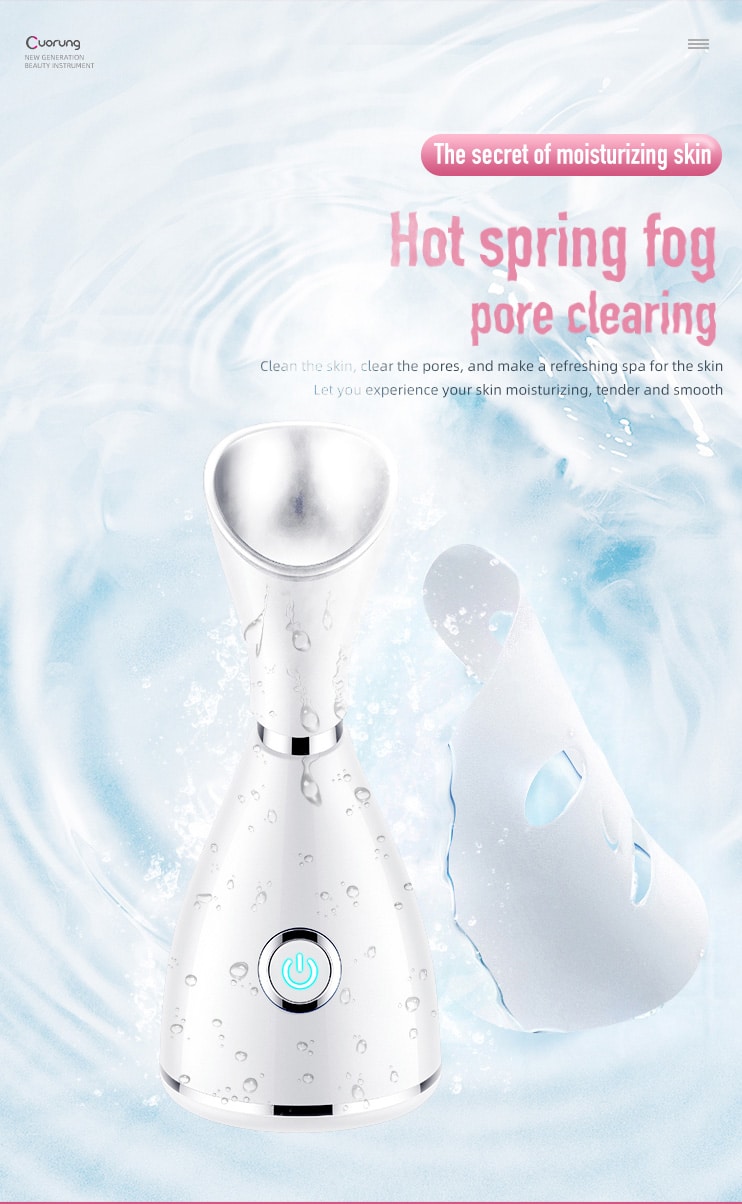 Electric Beauty Home Use Humidifier Hot Selling Amazon Spray Spa Nano Mist Face Steamers Custom Ionic Facial Steamer插图1
