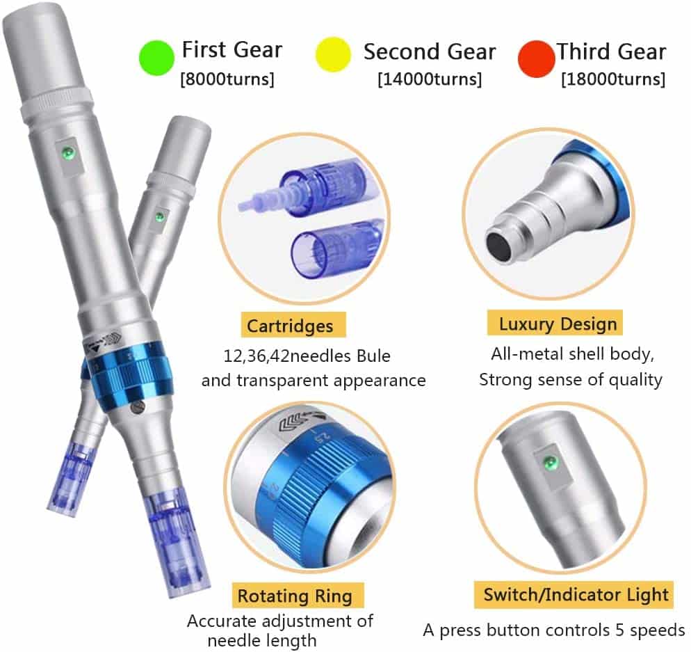 Wireless Professional Nano MTS Derma Roller Needles Beauty Skin Care Cartridges A6 Microneedling Pen Electric Dr Pen插图7