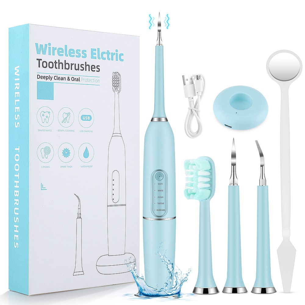 Multifunctional Tooth Cleaner Pick Ultrasonic Teeth Whitening Machine Remove Dental Scaler Waterproof Electric Tooth Brush插图12