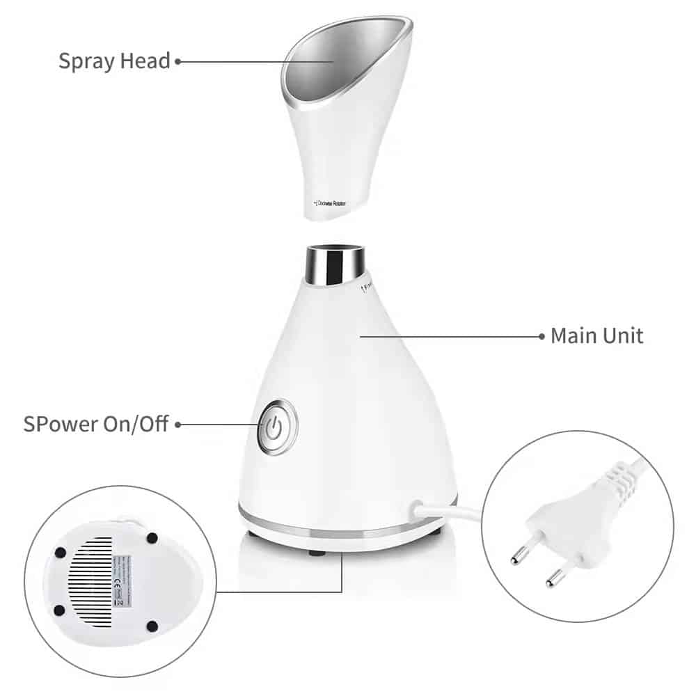 Electric Beauty Home Use Humidifier Hot Selling Amazon Spray Spa Nano Mist Face Steamers Custom Ionic Facial Steamer插图9