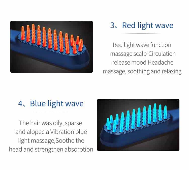 Professional Laser Head Scalp Beauty Massager Electric Electric Hair Brusher Ionic Hot Comb Hair Straightener Brush插图9