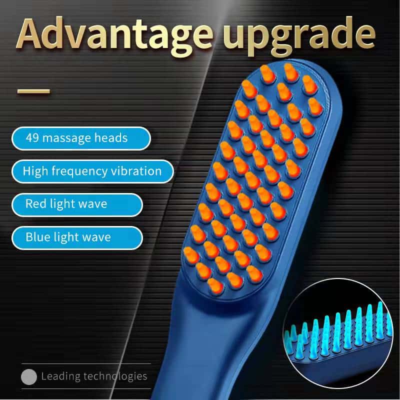 Professional Laser Head Scalp Beauty Massager Electric Electric Hair Brusher Ionic Hot Comb Hair Straightener Brush插图1