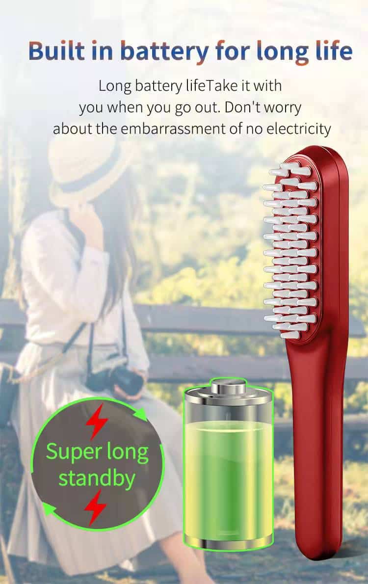 Professional Laser Head Scalp Beauty Massager Electric Electric Hair Brusher Ionic Hot Comb Hair Straightener Brush插图8