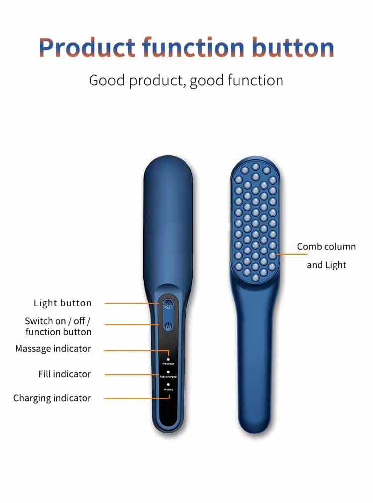 Professional Laser Head Scalp Beauty Massager Electric Electric Hair Brusher Ionic Hot Comb Hair Straightener Brush插图7