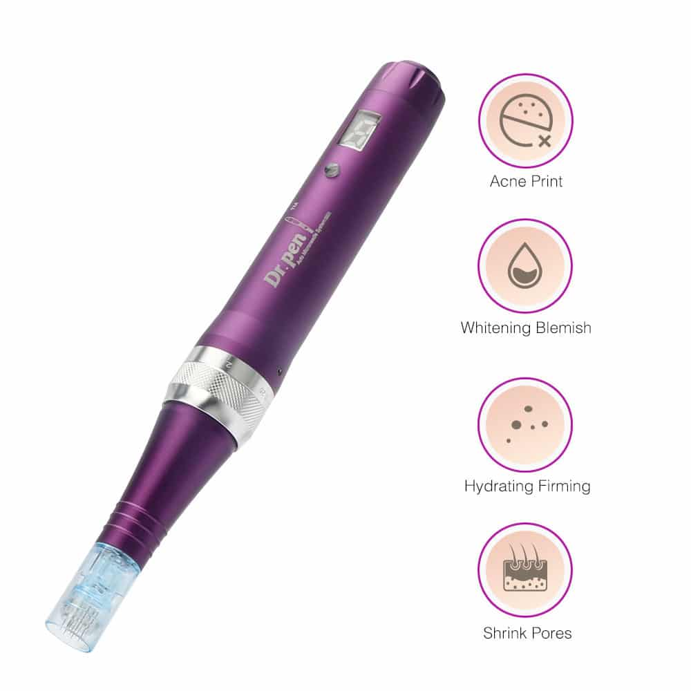 Portable X5 Electric Medical Derma Roller Needle Stamp Facial Therapy Device Skin Care Dr Machine Microneedling Pen插图1