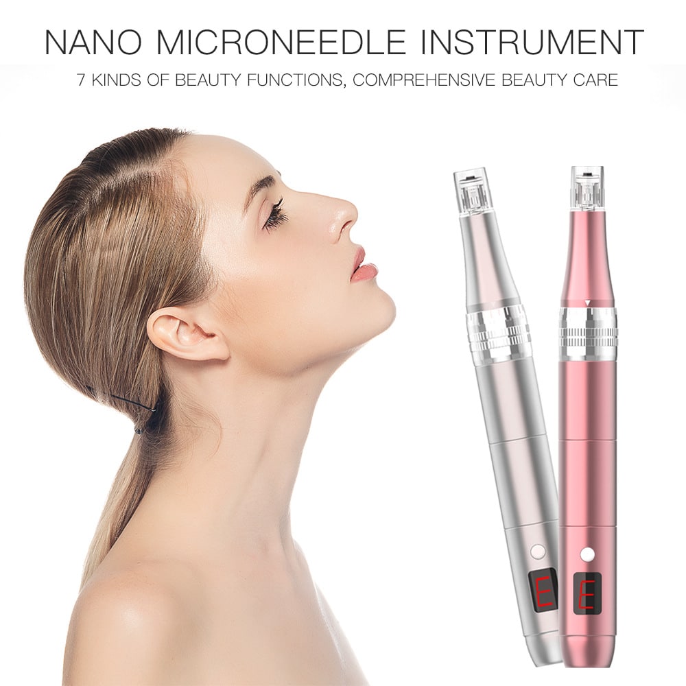 Electric Beauty Skin Firming Nano Therapy System Needle Derma Roller Microneedle Machine Dermaroller Microneedling Pen插图10