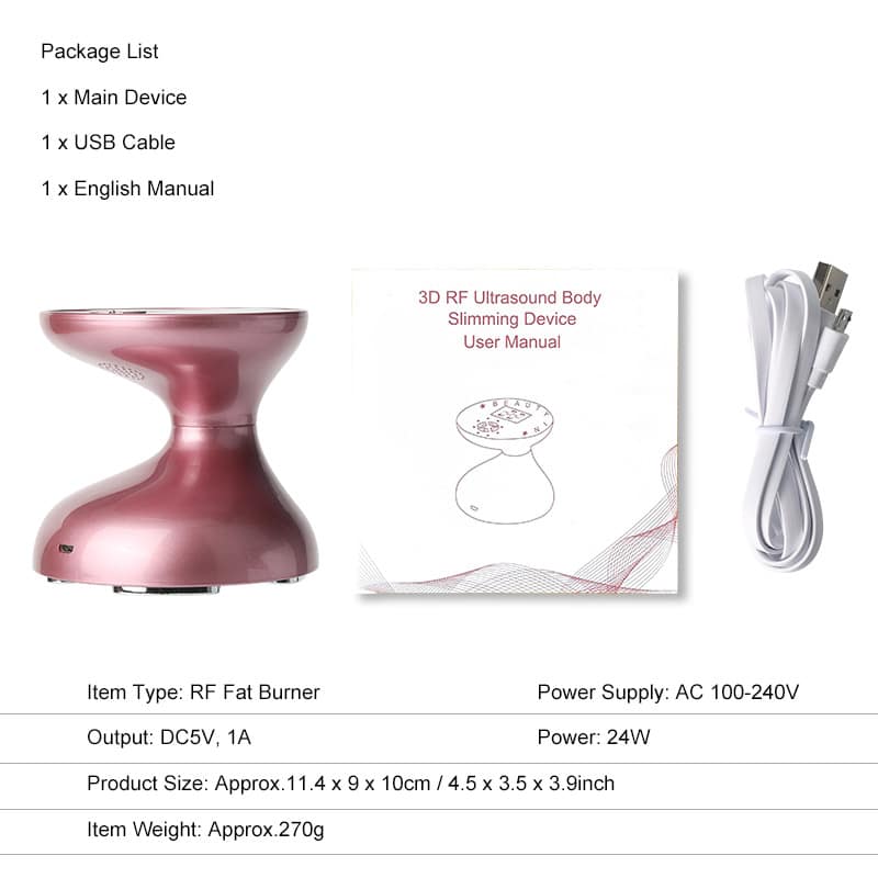 Fat Burning Device Ultrasonic Cavitation LED Light Technology Lift Beauty Radio Frequency Body Slimming Machine插图9