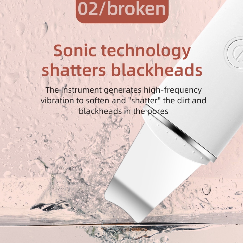 Beauty Care Spatula BlackHead Removal Peeling Face Lift Dead Exfoliators Cleansing Facial Ultrasonic Skin Scrubber插图4
