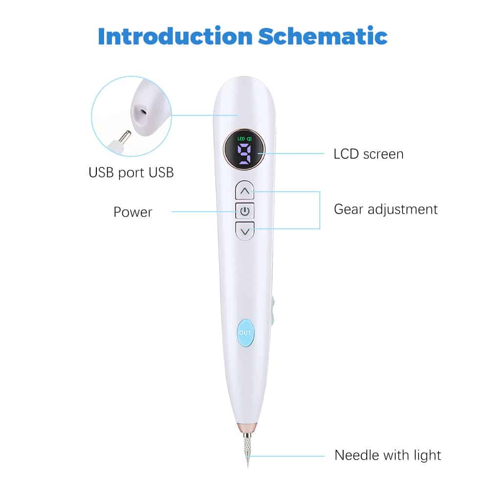 LCD Display Skin Beauty Care Laser Plasma Pen Mole Tattoo Freckle Removal Pen插图2