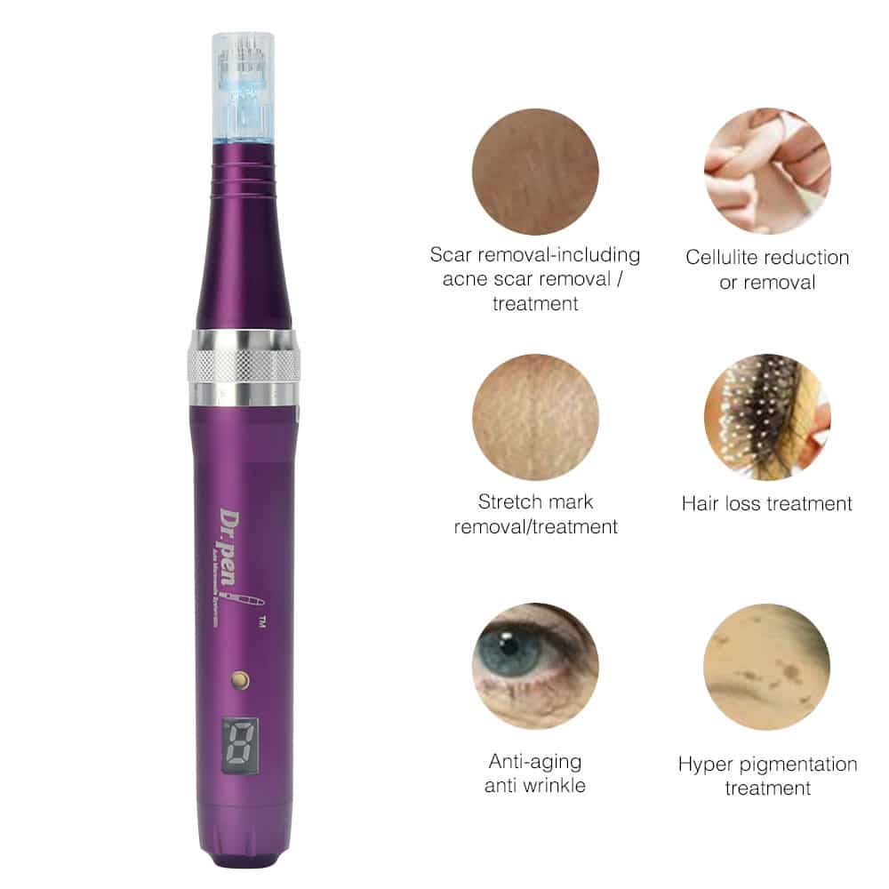Portable X5 Electric Medical Derma Roller Needle Stamp Facial Therapy Device Skin Care Dr Machine Microneedling Pen插图4