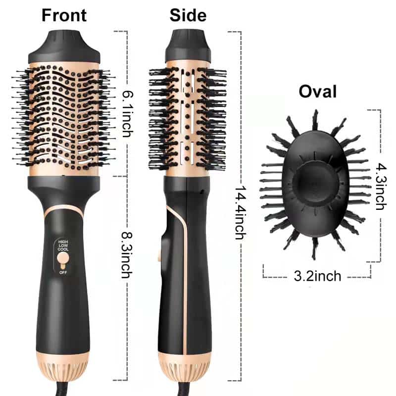 Professional One Step Dryer Volumizer Hot Air Brush Hair Dryer Brush for Salon Negative Ion Ceramic Electric Blow Dryer插图5