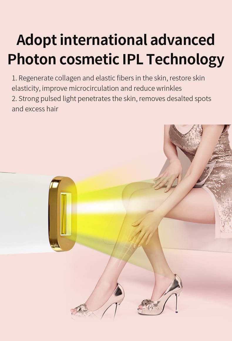 New Factory Facial Skin Rejuvenation Crystal Laser Hair Removal Machine Home Use Laser Derive IPL Hair Removal插图4